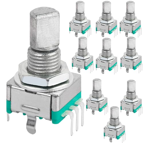 DIYhz 10 Pcs EC11 Rotary Encoder Dode Switch Audio Digital Potentiometer with Switch - 15MM - Image 1