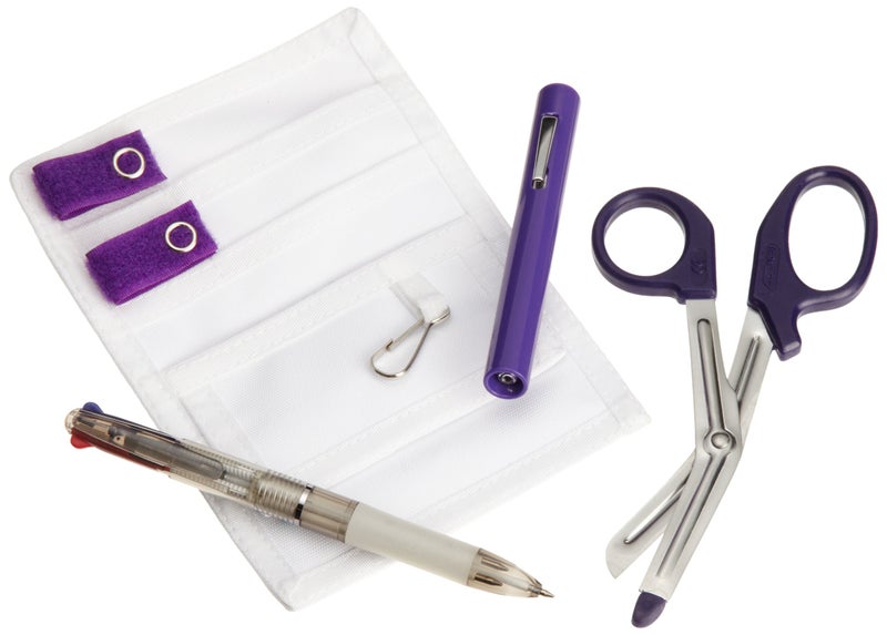 ADC مجموعة ADC Nurse Combo Plus، طقم سماعة Pocket Pal/Sprague، يتضمن مجموعة ملحقات طبية Pocket Pal III مع مقص MiniMedicut، قلم بثلاثة ألوان، ومصباح Adlite Plus، بنفسجي - Image 2