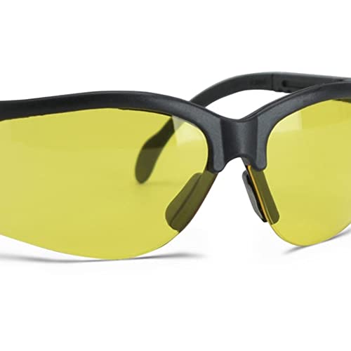Walker's Sport High-Grade Polycarbonate Lenses Half Frame Soft Rubber Nose Piece Adjustable Safety Shooting Glasses, Yellow - Image 4