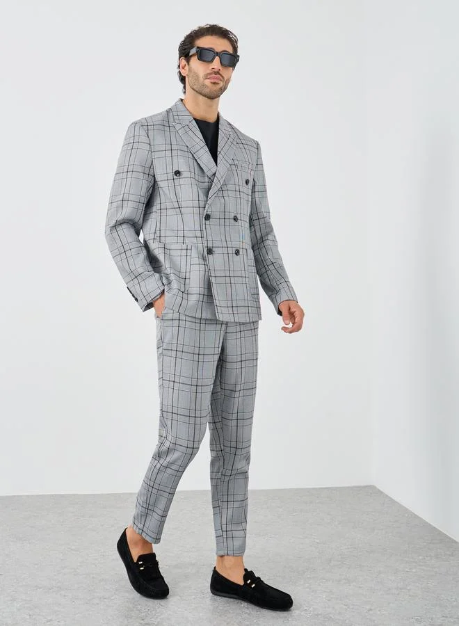 Take Two Take Two Checkered Double Breasted Suit with Pants