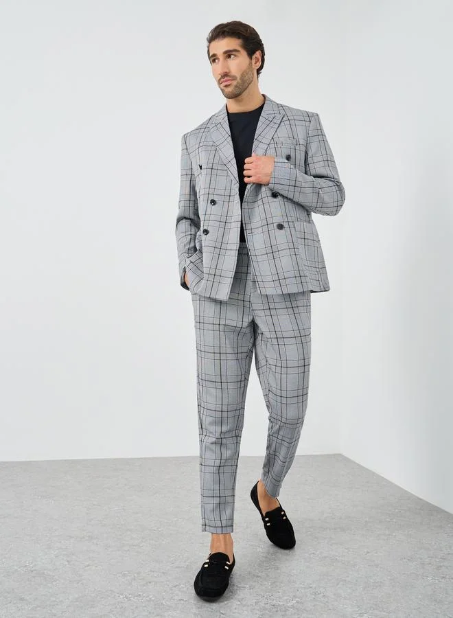 Take Two Take Two Checkered Double Breasted Suit with Pants