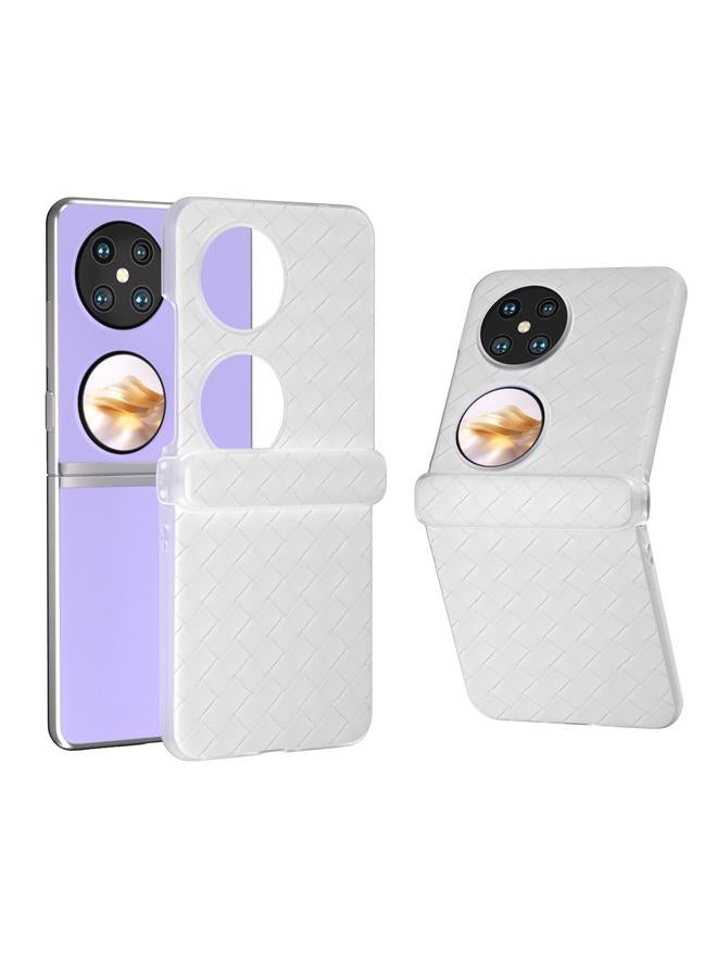 Zaboon Case For Huawei Pocket 2 3 in 1 Woven Texture Frosted Translucent Frame PU Phone Case - Image 1