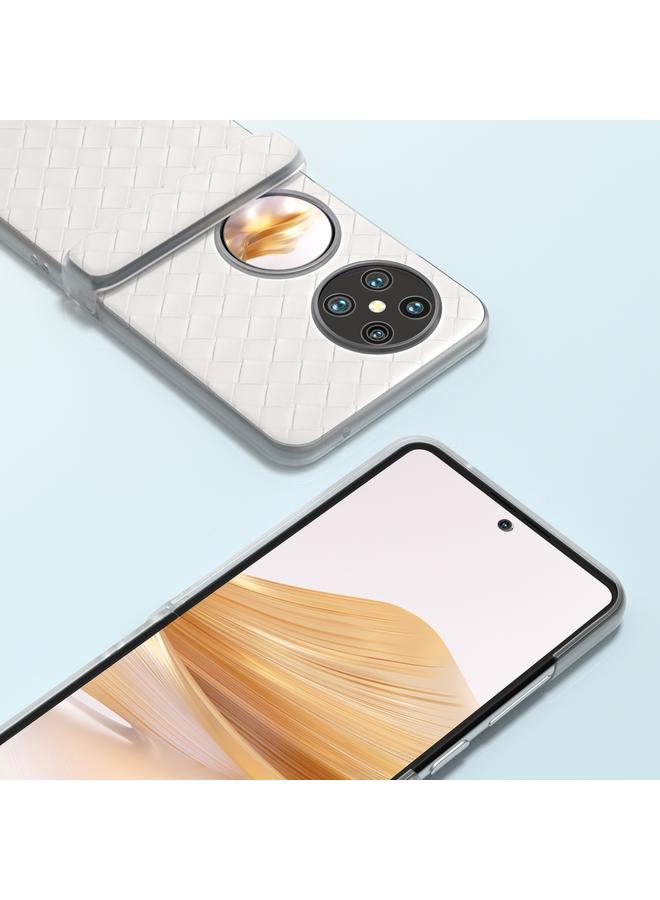 Zaboon Case For Huawei Pocket 2 3 in 1 Woven Texture Frosted Translucent Frame PU Phone Case - Image 3