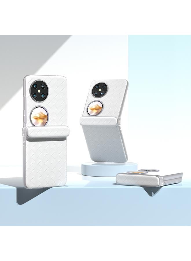 Zaboon Case For Huawei Pocket 2 3 in 1 Woven Texture Frosted Translucent Frame PU Phone Case - Image 2