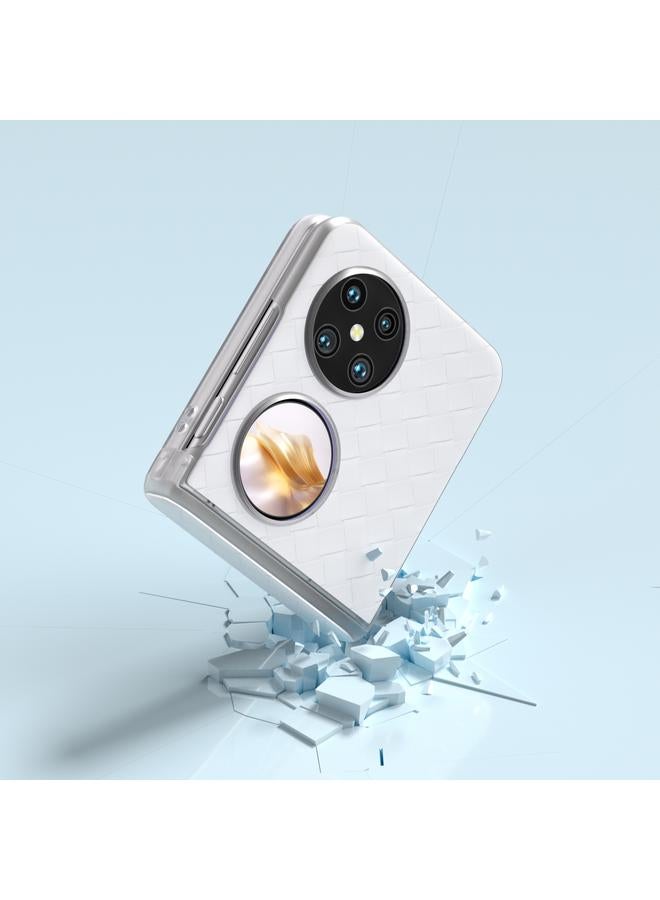 Zaboon Case For Huawei Pocket 2 3 in 1 Woven Texture Frosted Translucent Frame PU Phone Case - Image 5