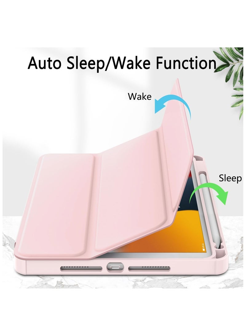 DUSALA Case for iPad Pro 10.5-Inch and iPad Air 3 (10.5-Inch 2019, 3rd Generation) with Pencil Holder, Slim Stand Protective Cover with Clear Transparent Back Shell for iPad Pro 10.5 inch Tablet, Support Auto Wake/Sleep, (Pink) - Image 4