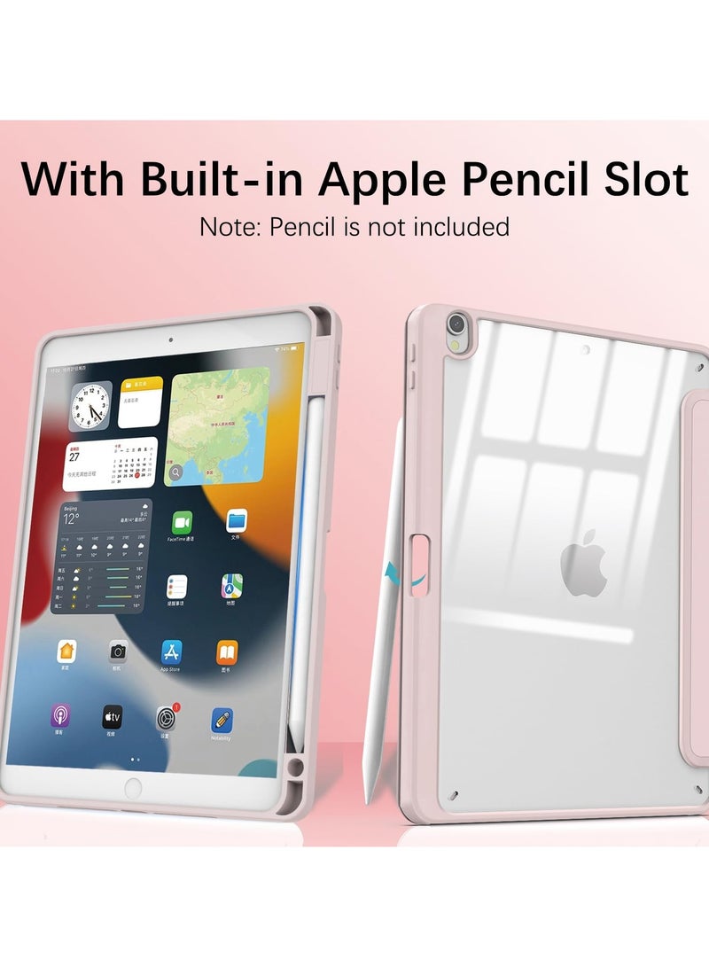 DUSALA Case for iPad Pro 10.5-Inch and iPad Air 3 (10.5-Inch 2019, 3rd Generation) with Pencil Holder, Slim Stand Protective Cover with Clear Transparent Back Shell for iPad Pro 10.5 inch Tablet, Support Auto Wake/Sleep, (Pink) - Image 3