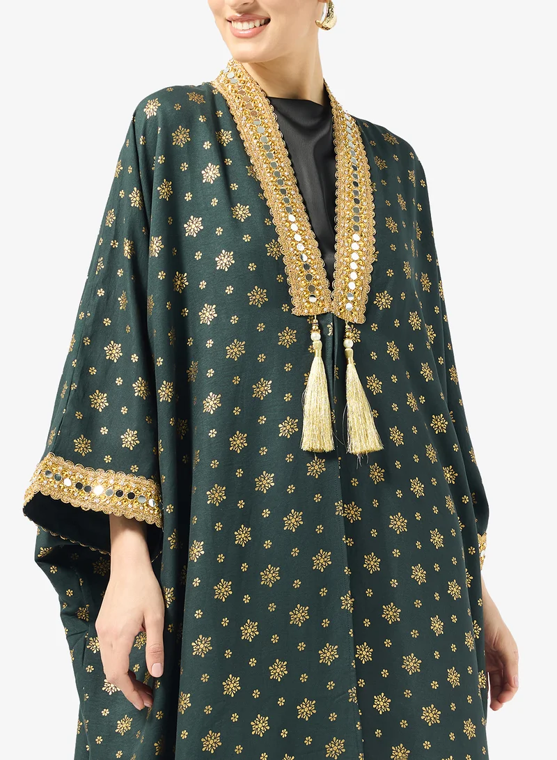 Golden Apple  Golden Printed Abaya for Women | Best Price UAE