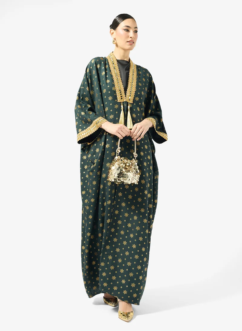 Golden Apple  Golden Printed Abaya for Women | Best Price UAE