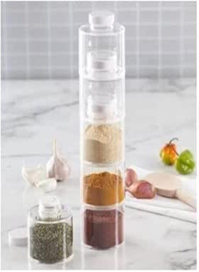 Spaceshoop Imported Acrylic Vertical Interlocking Spice Set - 6 Pieces