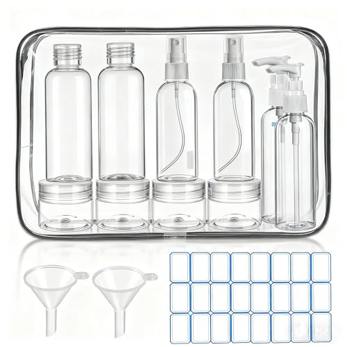 DTDNZKN 14 Pack Travel Bottles for Toiletries - TSA Approved Leak-Proof Squeezable Containers for Shampoo, Conditioner, Lotion, and Body Wash - Convenient and Practical Travel Accessories - Image 1