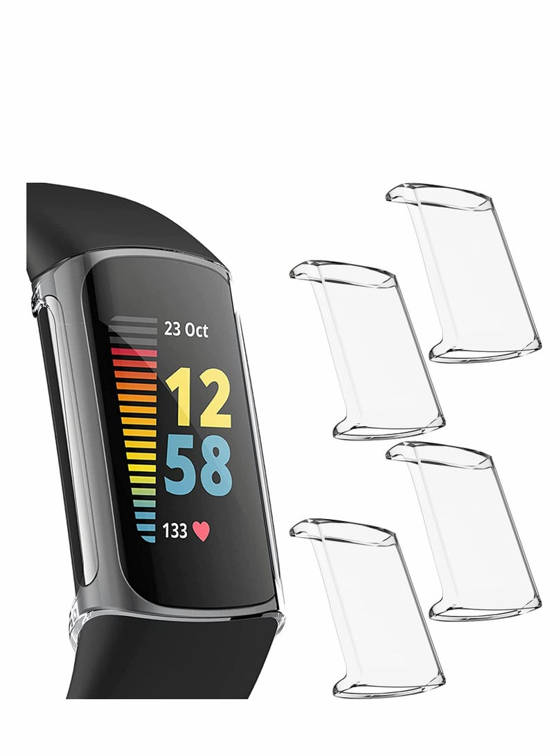 Premium Soft TPU Screen Protector for Charge 5 - Full Coverage, Clear, 4 Pack - Ultimate Protection Against Scratches and Drops - Image 1