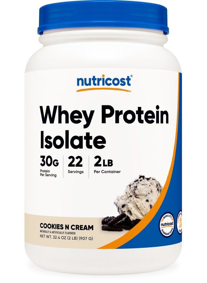 Nutricost Whey Protein Isolate (Cookies N Cream, 2 Pounds) - Image 1