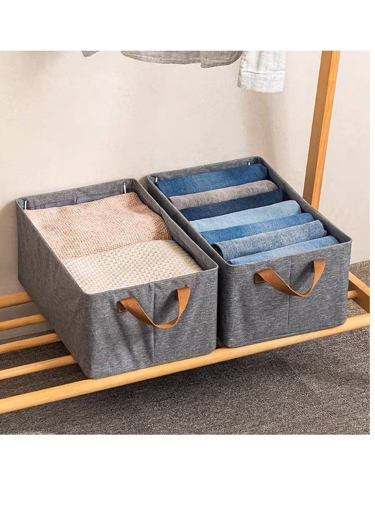 Clothes organizer box with metal legs inside, size 47*30*height 19 cm, available in gray IR color - Image 1
