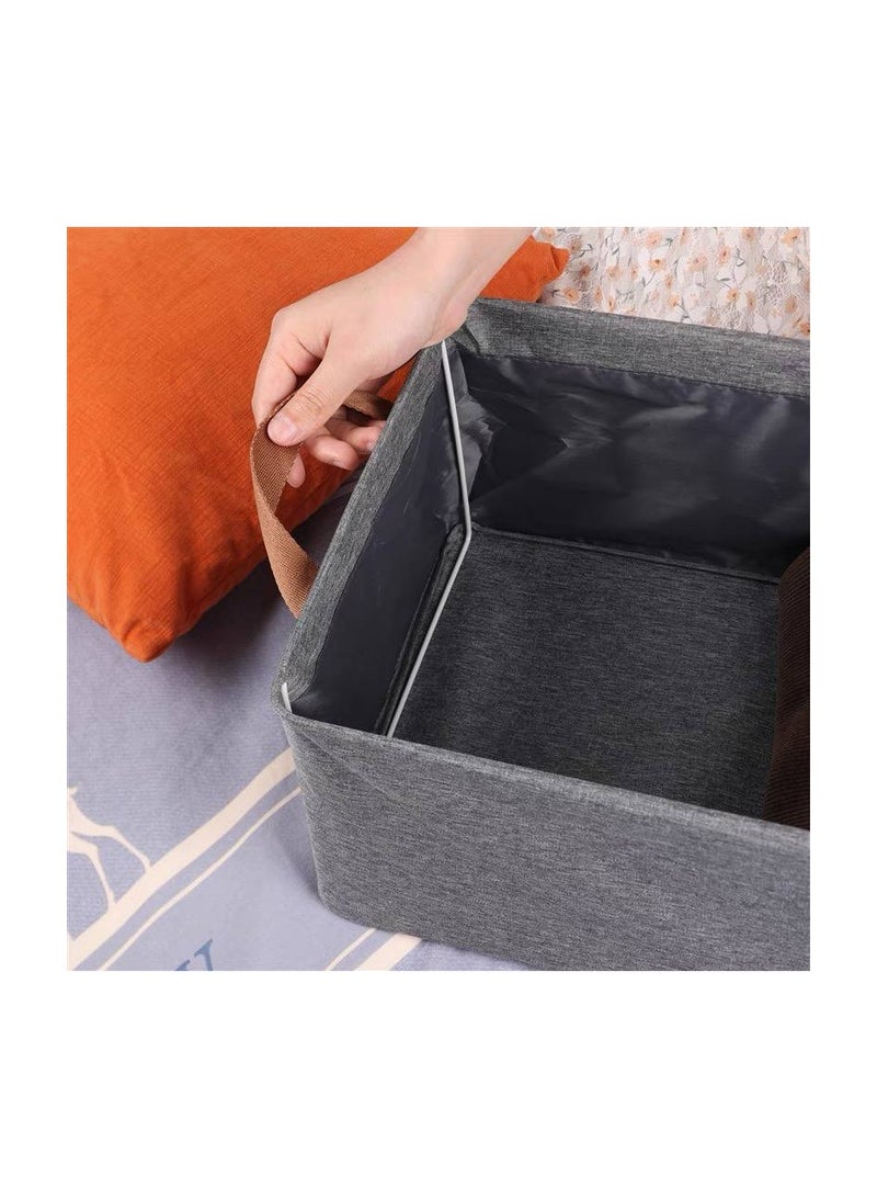 Clothes organizer box with metal legs inside, size 47*30*height 19 cm, available in gray IR color - Image 4