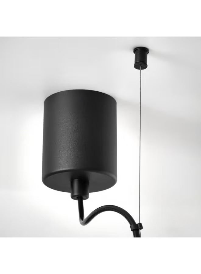 Pendant lamp with three bulbs, black/white - Image 2