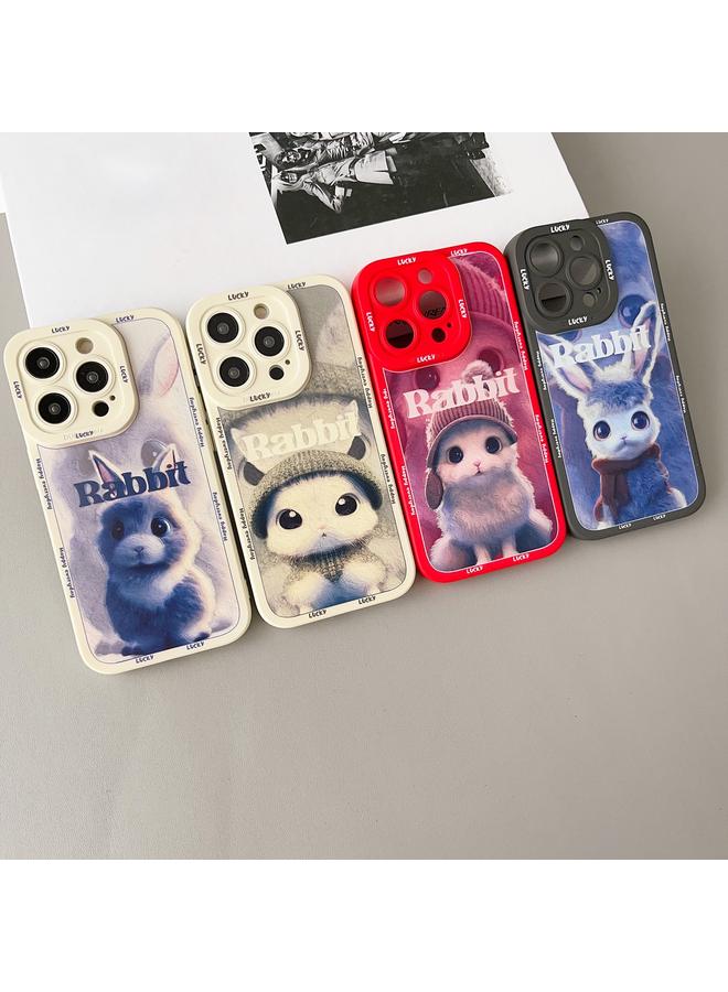 S-TOP Case For iPhone XS Max Liquid Silicone Oil Painting Rabbit Phone Case - Image 3