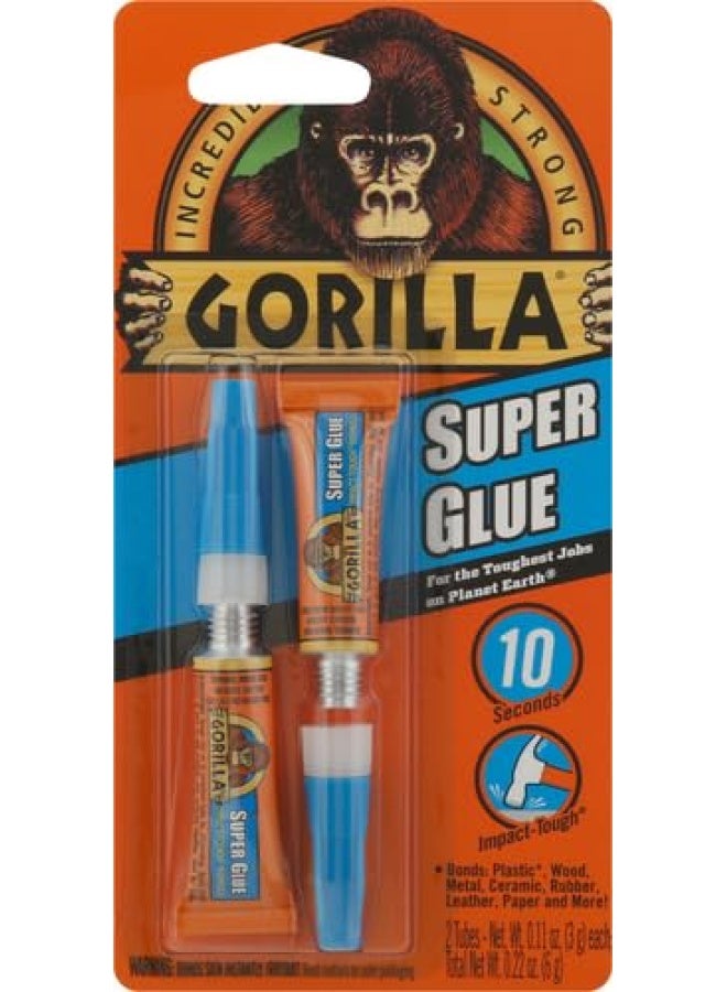 Gorilla Super Glue Clear 3G Tube 2 Pack 7800101 - Image 2