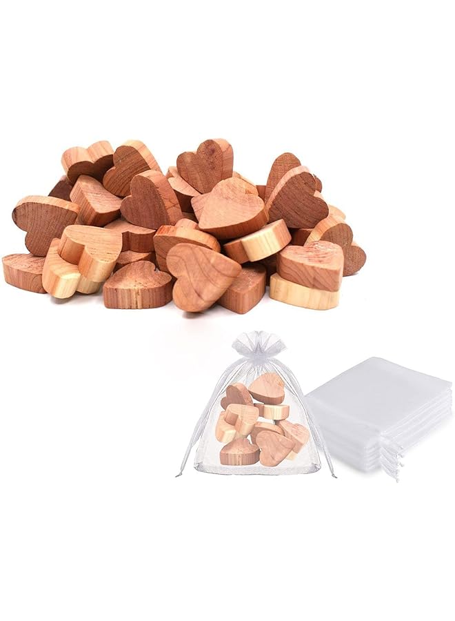 erorex Cedar Chips Cedar Sachets Bags For Closets And Drawers Cedar Blocks For Clothes Storage Cedar Wood Blocks Hanger For Closets And Drawers Scented Clothing Bag Fresheners 30 Pcs With 5 Bags - Image 1
