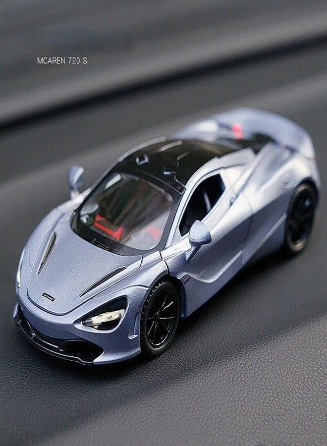 VARIYA ENTERPRISE® Exclusive Alloy Metal Pull Back Die-Cast Car Diecast Metal Pullback Toy Car with Openable 6 Doors,Light Music Boys Gifts Toys (McLaren 720S 1:32 Scale) - Image 2