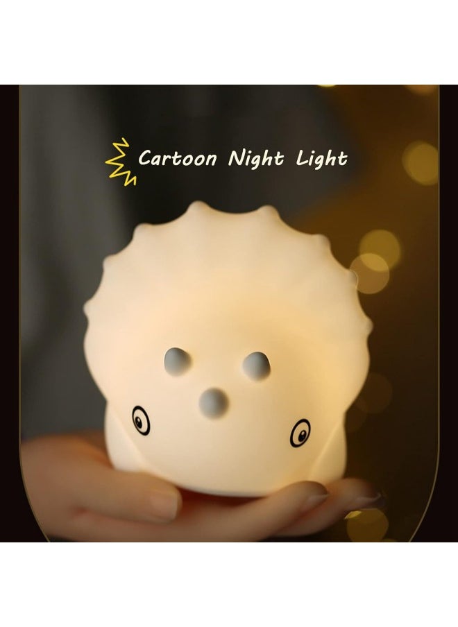 klarako - LED Night Light Touch Control Dinosaur Silicone Lamp Children for Bedroom Desktop Decor USB Charging Bedside Lamp Colorful + warm light - Image 1