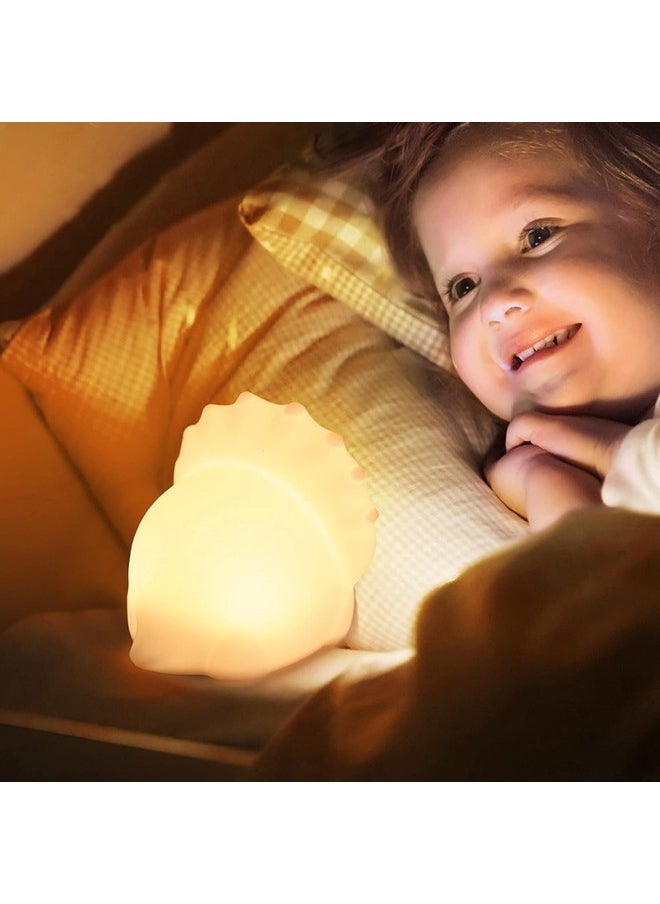 klarako - LED Night Light Touch Control Dinosaur Silicone Lamp Children for Bedroom Desktop Decor USB Charging Bedside Lamp Colorful + warm light - Image 1