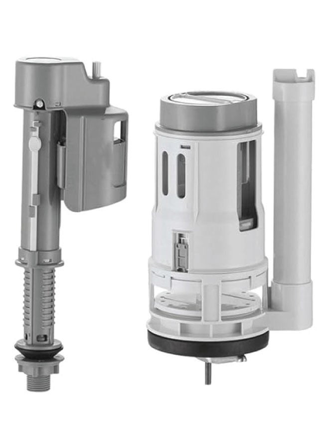 B BAGNO BFSM01 Dual Flush and Valve Bottom Inlet Toilet Tank Fitting Full Set - Image 1