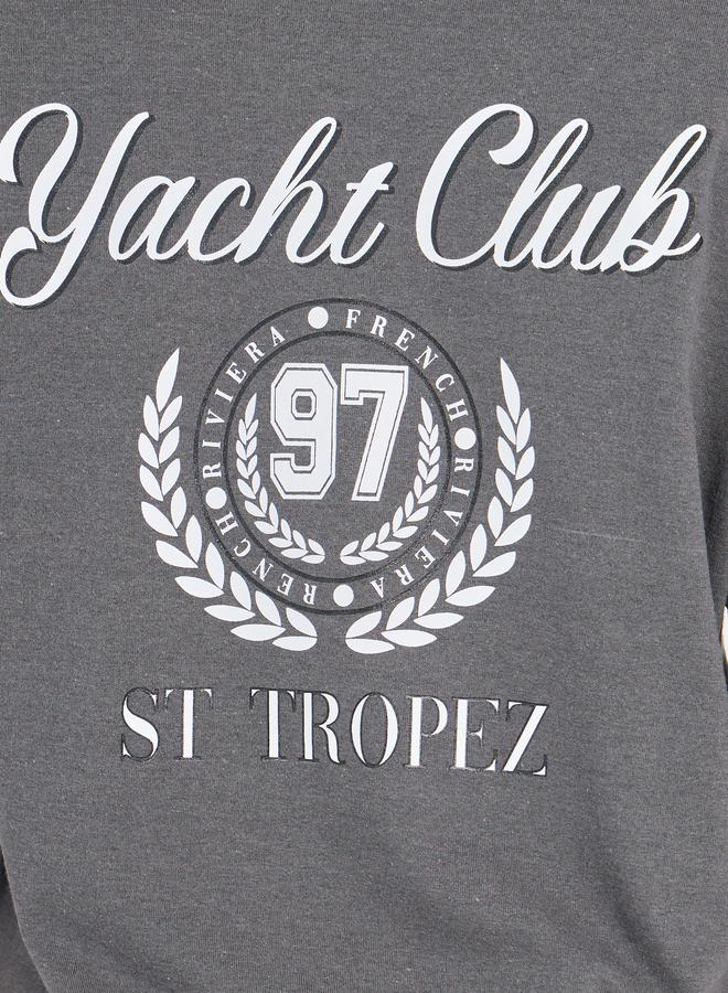 ستايلي تيشيرت فضفاض مطبع بطبعة جرافيك - Image 3