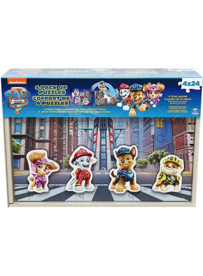 Spin Master Games باو باترول: الفيلم - مجموعة من 4 ألغاز خشبية للأطفال 24 قطعة مع شخصيات قابلة للتبديل للأطفال من سن 3 سنوات وما فوق - Image 2