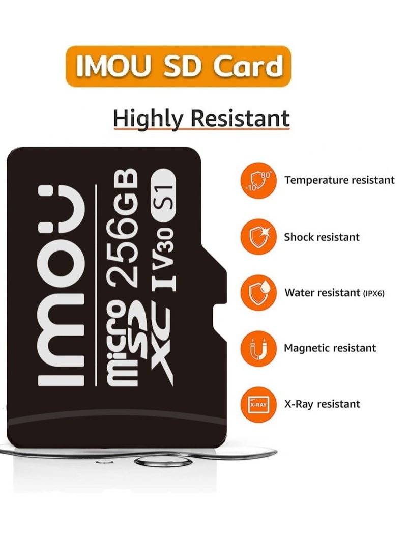 256GB Ultra Fast Speed Micro SDXC Memory Card Class 10 (U3/ V30/3D) TLC Nand Flash Card with Read Speed is 95MB/s and Write Speed is 38MB/s
