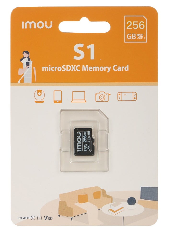 256GB Ultra Fast Speed Micro SDXC Memory Card Class 10 (U3/ V30/3D) TLC Nand Flash Card with Read Speed is 95MB/s and Write Speed is 38MB/s