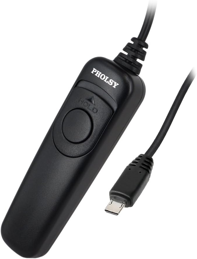 PHOLSY S8 Shutter Remote Control Cable Release Cord for Sony a1 a9 a9m2 a7 a7M2 a7M3 7RM2 a7RM4 a7S a7SM3 a7SM2 a3500 a6600 a6500 a6100 RX100M5 RX100M6 RX100M7 HX99 HX90 HX350 HX400 - Image 1