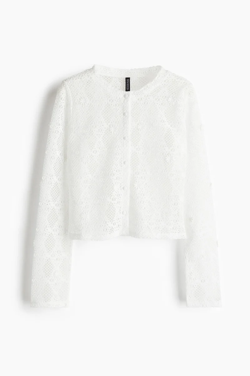 H&M Hole-patterned cardigan