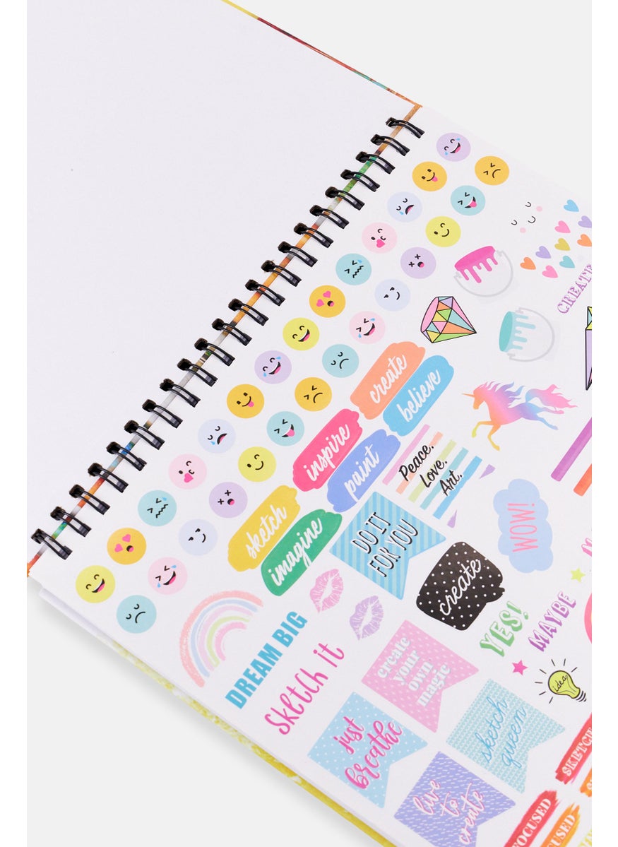 VOTUM 25 Pcs Gel Pen With Sktechbook Set, Pink Combo  - Image 3