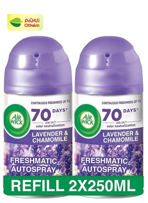 Airwick Air Refresher Lavander And Camomile Scent, 2×250 ml