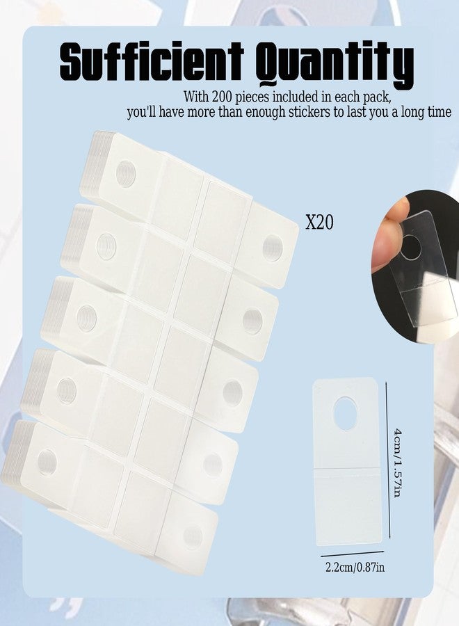 XLANMAY 200pcs Sturdy Ring Binder Stickers Clear Hole Reinforcement Stickers Self-Adhesive Hole Labels Office School Supplies for Ring Binder Bill Paper Photos Postcards Document - Image 4