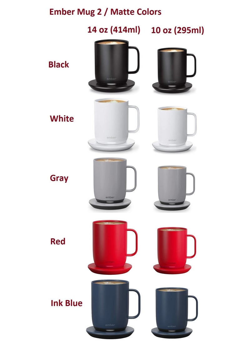 Ember - NEW Ember Temperature Control Smart Mug 2, Various Colors & Sizes, Extended Battery Life - App Controlled Heated Coffee Mug - New & Improved Design - Image 1