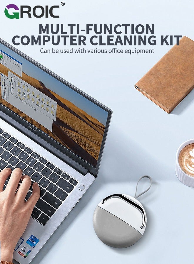 GROIC Laptop Cleaner Set, Screen Dirt Remover with Spray and Microfiber Cloth, 10-in-1 Multifunctional Earbud Cleaning Pen with Spray, Screen Keyboard Cleaner Kit for Phone Earbud Headphones Camera  - Image 2