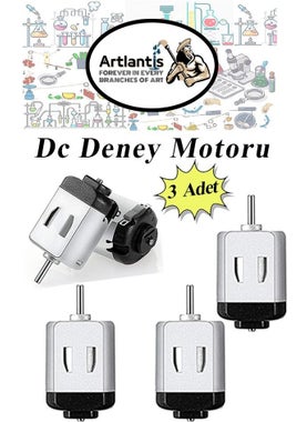 Artlantis Experiment Engine 3 Volt 3 Pieces 3V - 6 V Dc High Speed ​​Dynamo Engine School Hobby Mini Engine Works with 2 Batteries  - Image 1