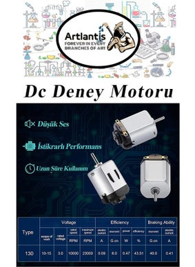 Artlantis Experiment Engine 3 Volt 3 Pieces 3V - 6 V Dc High Speed ​​Dynamo Engine School Hobby Mini Engine Works with 2 Batteries  - Image 2