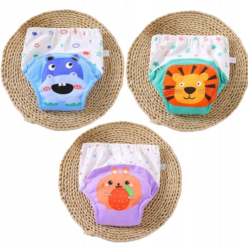 ASJAR Baby Washable Cloth Diaper | Leak-Proof Reusable Training Underwear Cartoon Printed | Pack of 3 | Multicolor | Size : S,M,L,XL | (XL) - Image 5