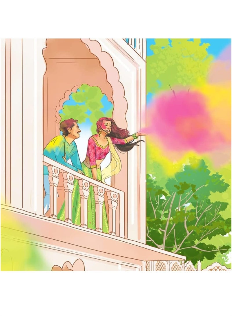 أحجية الصور المقطوعة لمهرجان الألوان هولي، سلسلة الثقافة، مجموعة المهرجانات الهندية النابضة بالحياة، 300 قطعة، 30 سم × 38 سم - Image 4