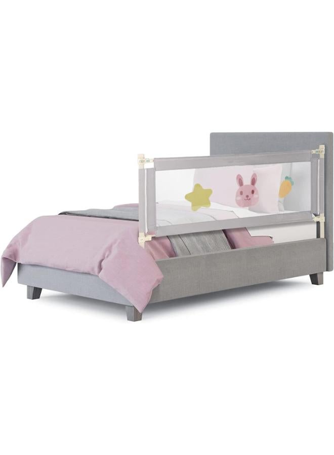 GGEROU Extra Tall Adjustable Toddler Bed Guard Rail (Pink, 70.8 Inch) - Image 1