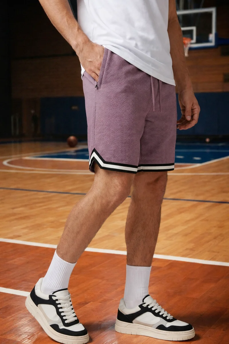 نوبيرو Nobero Popcorn Textured Shorts | Men’s Shorts | Oversized Fit | 280 GSM 100% Cotton Popcorn Knit | Textured Knit Comfort | Elasticated Drawcord Waist + Welt Pockets | Available in 5 Colours