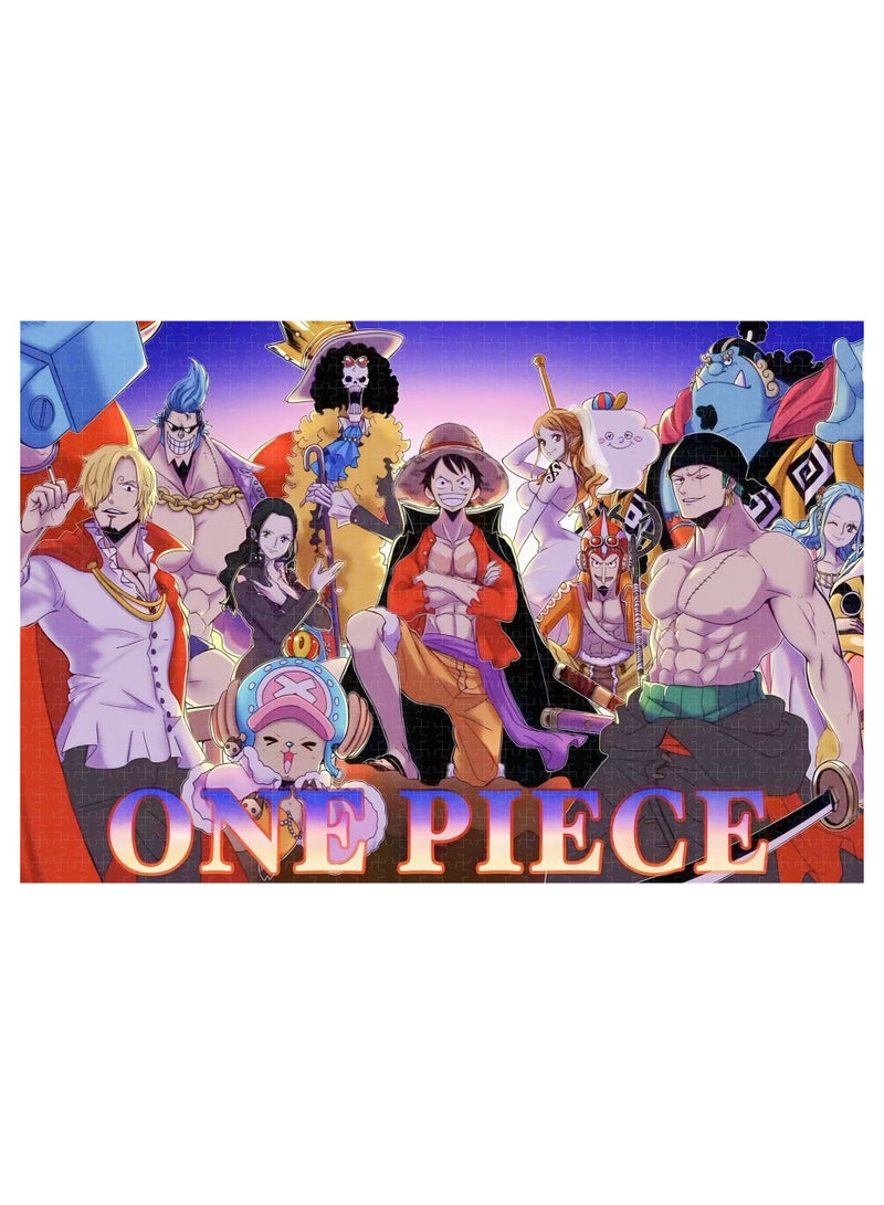 EBMINI One Piece King Puzzle Cartoon Welfare 1000 Pieces With Photo Frame 