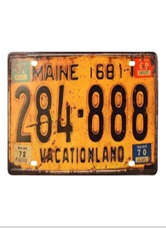 Generic Maine Vacation Land Dubai Retro Metal Plate Tin Sign Multicolour 
