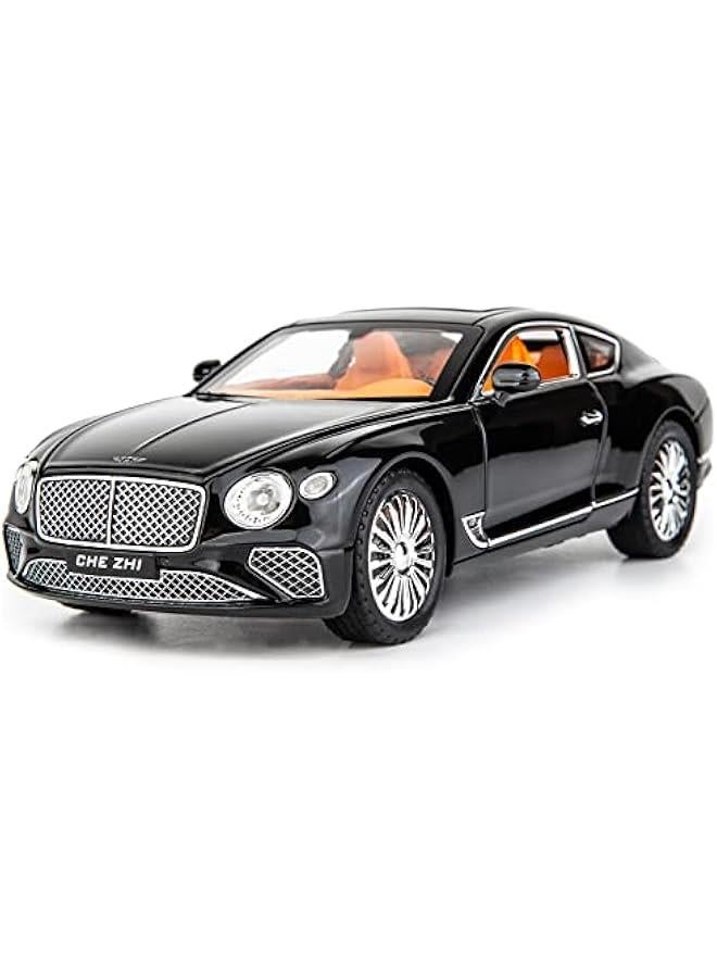 Compatible for 1/24 Bentley Continental GT Model Car Alloy Diecast Toy Car Collectible Pull Back Toy Vehicles with Sound and Light Door Can Be Opened for Girls Boys Gift(Black) - Image 1