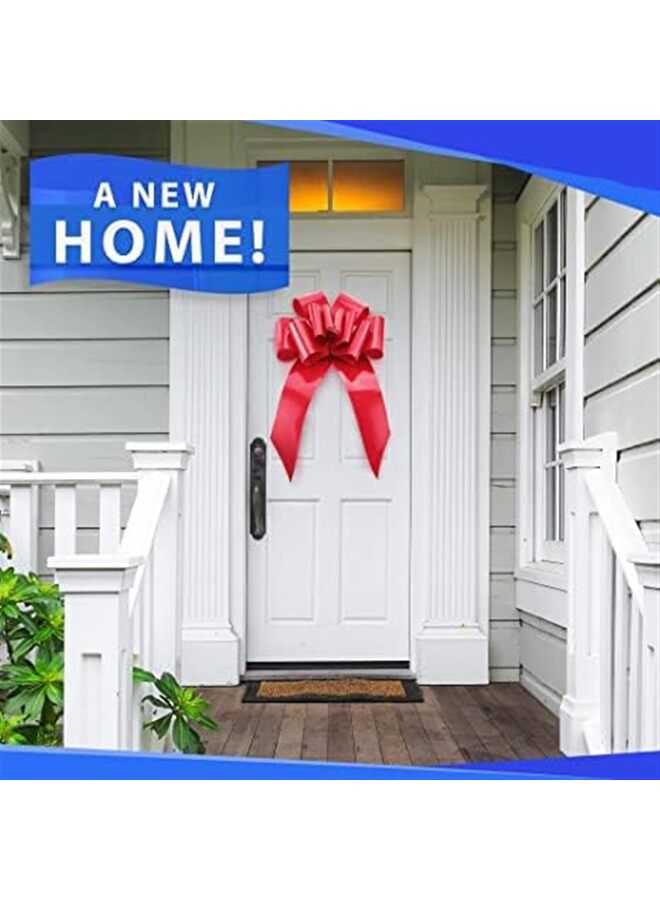 Pull Bows, 30" Gift Bows Giant Bow for Car Birthday Bow, Bow for Gifts for Present Bouquet Floral Arrangements Birthday Wedding Decoration(RED) - Image 2