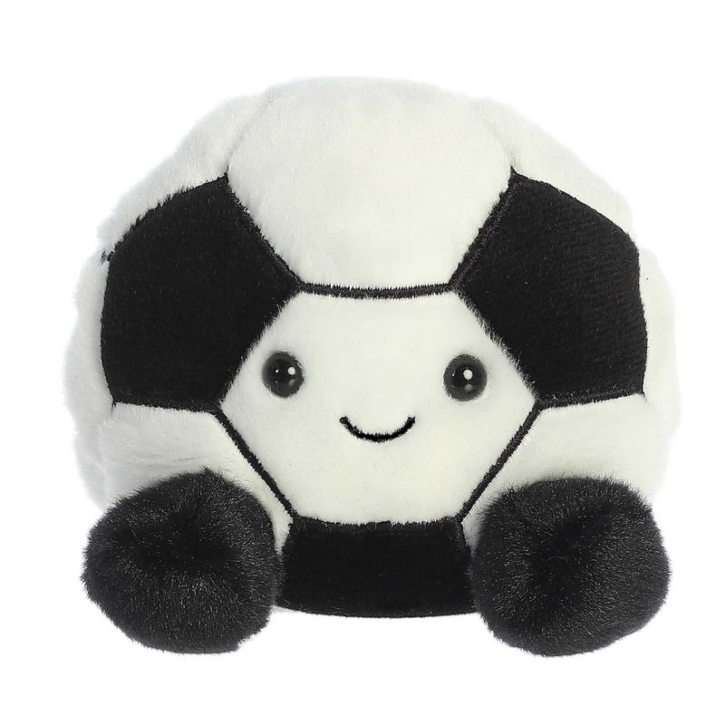Aurora Adorable Palm Pals Striker Soccerball Stuffed Animal  PocketSized Play  Collectable Fun  Black 5 Inches - Image 1