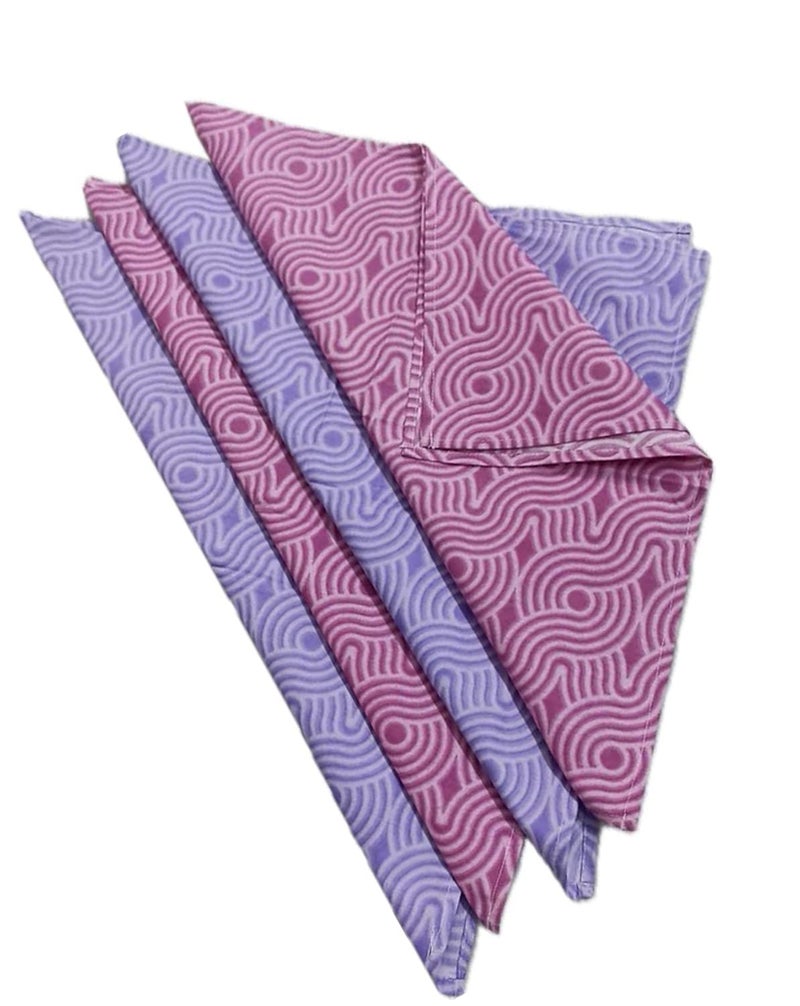 غطاء روتي من القطن الخالص بجودة ممتازة - غطاء روتي صحي - قماش غطاء شاباتي/ساندويتش لتيفين (عبوة من 4) - (الحجم: 18 × 18 بوصة) - متعدد الألوان. - Image 1